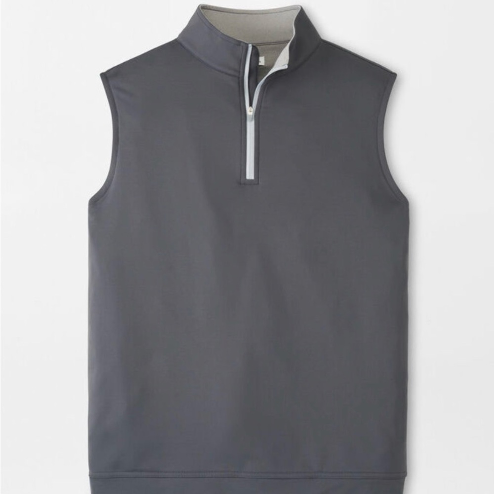 Peter Millar Crown Sport Galway Stretch Loop Terry Quarter-Zip Vest NWT